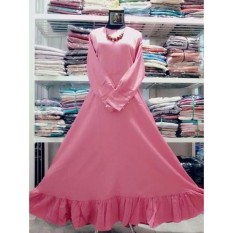 Gamis cantik ballotelly polos rampel bawah grade a