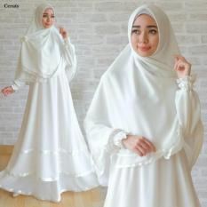 Gamis Ceruti White Gamis Putih Baju Gamis Umroh - Pakaian Haji