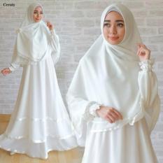 Gamis Ceruti White Gamis Putih Umroh Pakaian Haji Polos