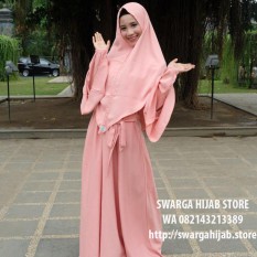 Gamis dan Hijab Syari Queen 02 Lonceng Saleem Swarga Hijab