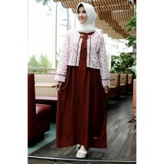 Gamis Dewasa Nibras NB 132 Hijau Marun