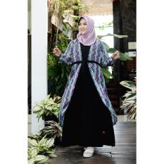Gamis Dewasa Nibras NB 143 Hitam Hijau