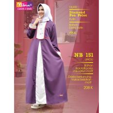 Gamis Dewasa Nibras NB 151 Hijau Muda Ungu