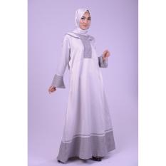 Gamis Dewasa Nibras NB 172 Pink Abu Coklat