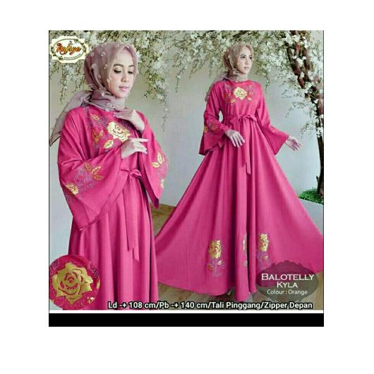 gamis dres pesta maxi kyla fanta baju busana muslim