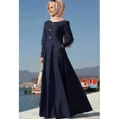 Gamis Fashion Chambray Polos Elegan