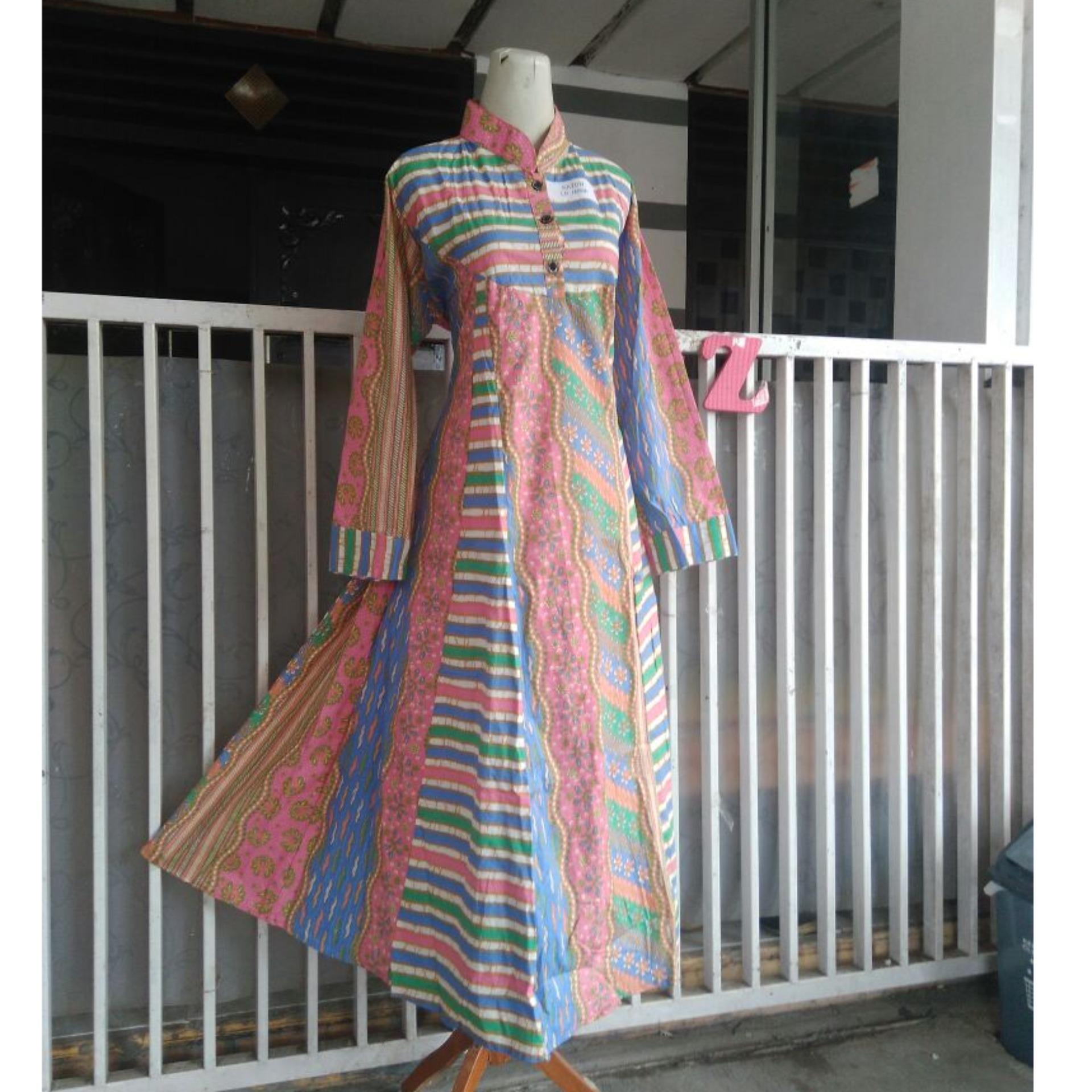 Gamis Hana Batik Hap Model Lengan Lonceng (Busui Ok)