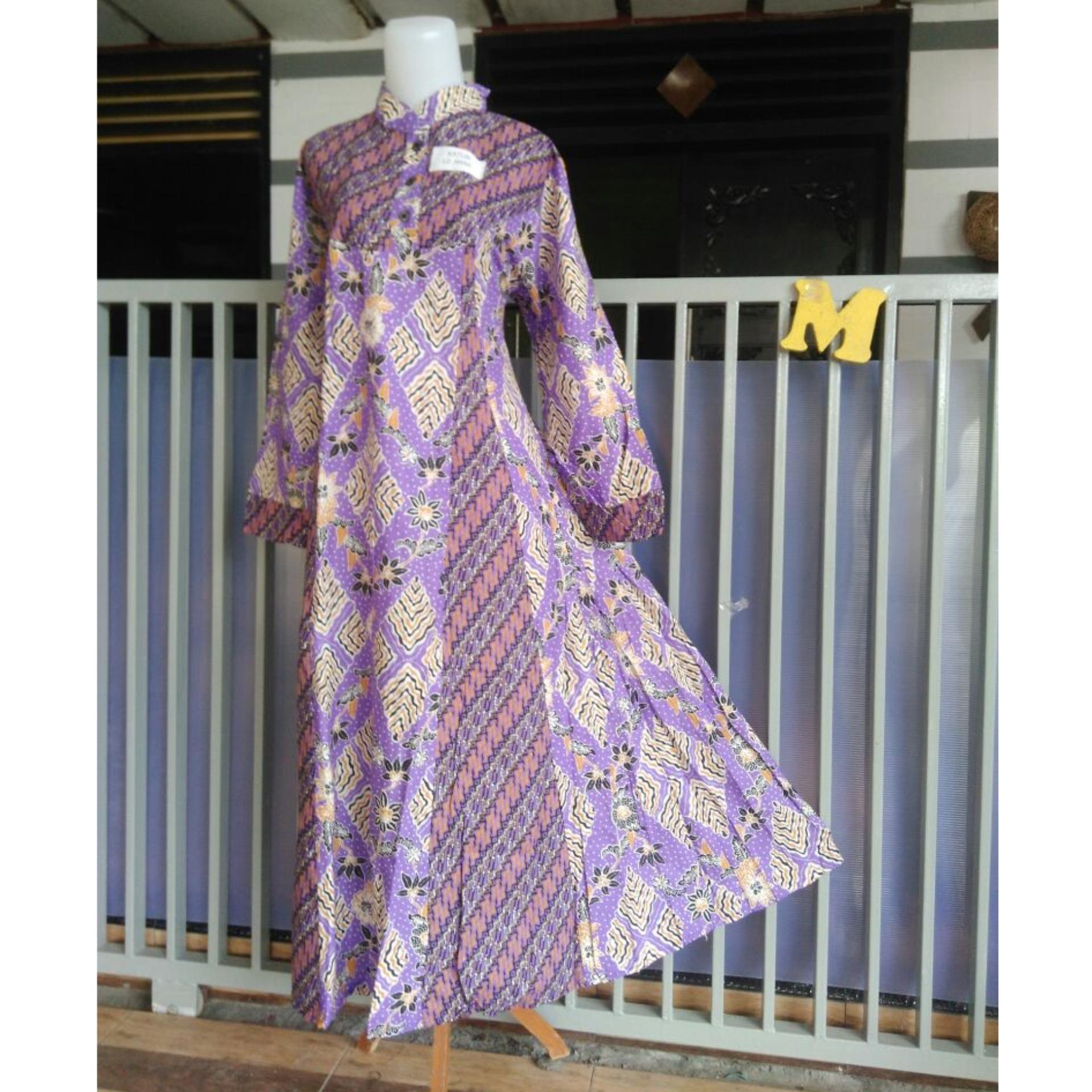 Gamis Hana Batik Hap Model Lengan Lonceng (Busui Ok)