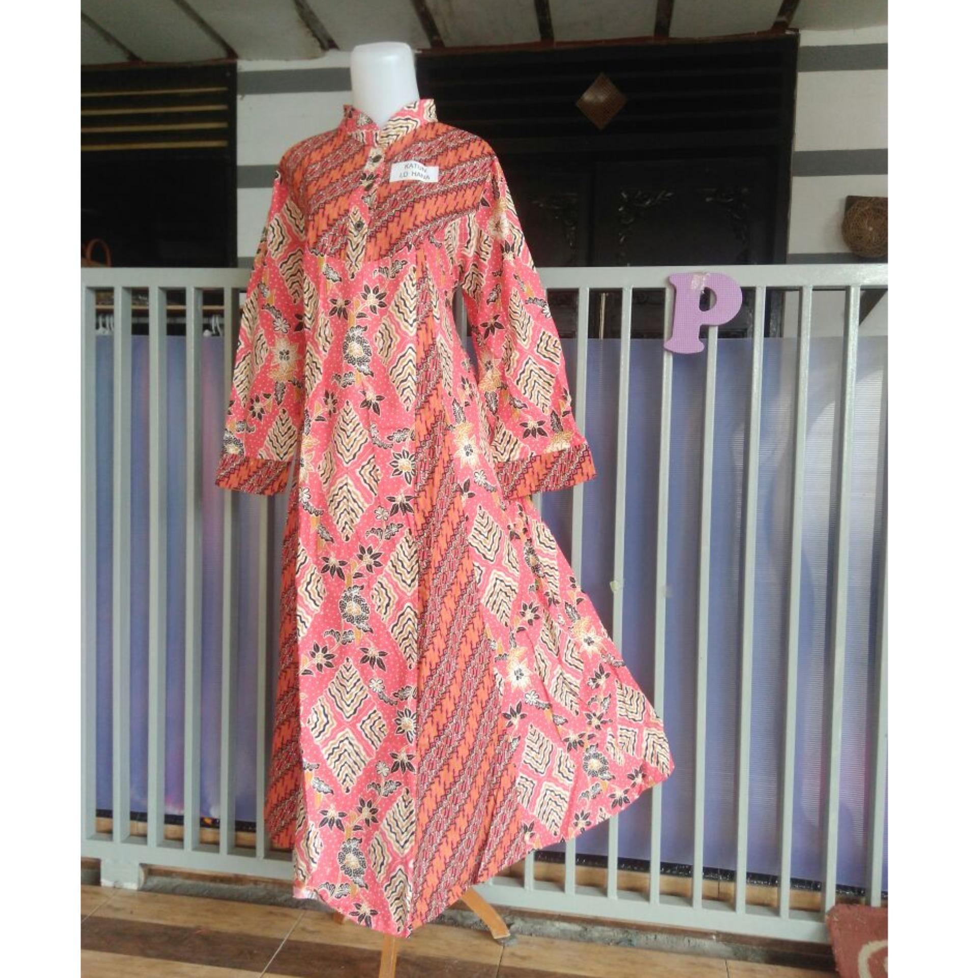 Gamis Hana Batik Hap Model Lengan Lonceng (Busui Ok)