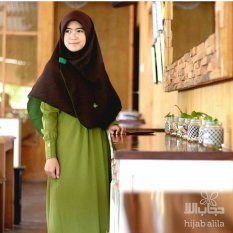 Gamis hari hijau daun