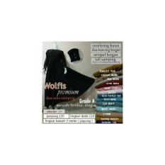 Gamis Harian Formal Fatiha Woolpeach Wolfis Wolvis Mix Polos - Giffari Store