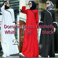 Gamis Hitam / Dress Putih / Baju Hijab Murah : Dominiq Dress