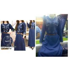 Gamis Jeans Fitria Bordir Fit M.L