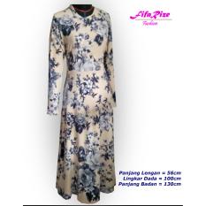 Gamis Motif Bunga - Bahan Jersey