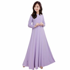 Gamis Jersey Polos Ungu Muda Fit XL