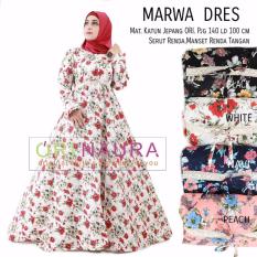 Gamis Katun Jepang Marwa Dress - Baju Muslimah Naura LongDress