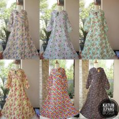 Gamis Katun Jepang Payung Non Bergo RANDOM Motif TERMURAH