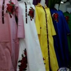 Gamis Katun Kombinasi Bordir