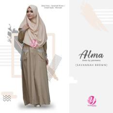 Gamis Katun Supernova Simple Untuk Harian Alma Dress - Savannah Brown