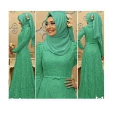 gamis lebaran hijab seikha brukat pakaian pesta maxi dres baju muslim