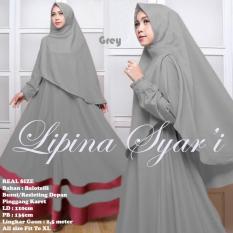Gamis Lipina Syari Balotelli Grey