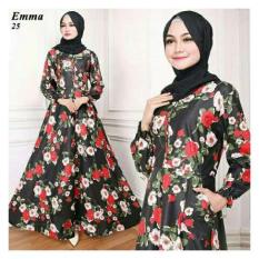 Gamis Maxi Dress Emma25 Warna Hitam ( Tanpa Pasmina)
