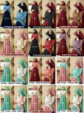 Gamis Maxi (M - Fit L) YITHA (Aneka Warna) + Pashmina - Florencia Jers