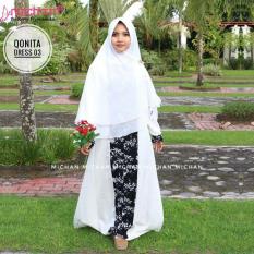 GAMIS MICHAN- QONITA DRESS 03 - GAMIS BALLOTELI MIX JET BLACK MOTIF