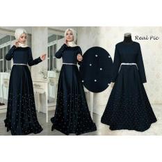 Gamis Muslim Mutiara Tabur Untuk Pesta - Tersedia 9 Warna