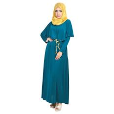 Gamis Pakaian Muslim Wanita Raindoz RRZ 001 Sutra - Biru Coral