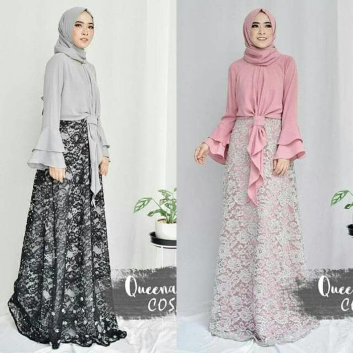 Gamis Pesta / Baju Kondangan / Baju Pink / Dress Hitam : Cosa Maxi