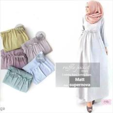 Gamis Polos / Dres Busui / Baju Menyusui / Hijab Murah : Ruffle Pocket
