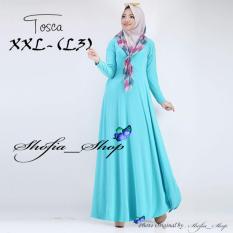 Gamis Polos Jersey Super Umbrella L3 Jumbo | Gamis Syari Jersey Super Busui Size XXL - (Tosca)
