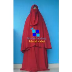 GAMIS SYAR’I AYUK KLOK SERUT ( SEMI UMBRELLA ) / MERAH CABAI