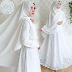 Gamis Syar'i Brokat Putih