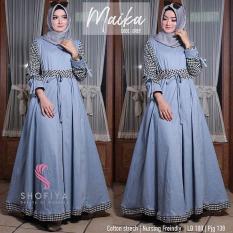 GAMIS SYARI MURAH MAIKA DRESS ABU / GAMIS MUSLIM / BAJU MUSLIM / GAMIS BARU / LONG DRESS / GROSIR