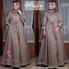 GAMIS SYARI MURAH MAIKA DRESS MOCCA / BAJU MUSLIM / GAMIS BARU / LONG DRESS / GAMIS MUSLIM / GROSIR
