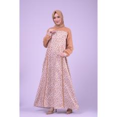Gamis Syari Nibras NS 36 Salem Marun Coklat Muda Biru Muda