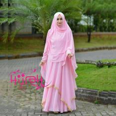 Hijrah Gamis Syar'i Pesta Ceruty Baby Pink