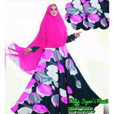 Gamis Syar'i Satin Navy