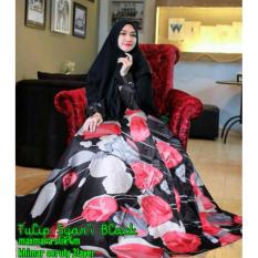 Gamis Syar'i Tulip Satin Black