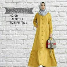 Gamis Syari Wanita Crown Maxy Dress Baju Gamis Murah