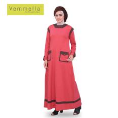 Gamis Vemmella Gemma 08 Salem Qirani Baju Muslim Wanita - Katun klik