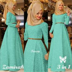 LFS Gamis Wanita / Muslimah Modern / Gamis Modern / Muslim Hijab Syari / Busana Muslim / Kebaya Modern Lebaran (Mirahza) SS - Tosca