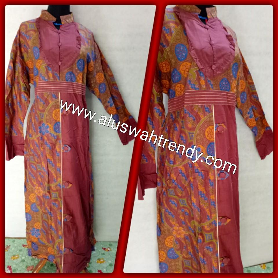 Gamis Wanita Muslimah Motif Batik