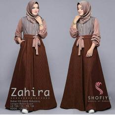 Gamis Wanita Zahira Salur Latte