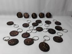 Gantungan Kunci Wayang Bulat Set 3pcs Asli Kerajinan Yogyakarta Keychain Handycraft