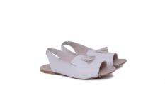 Gareu ROP 9111 sandal flat/casual wanita - synth - fiber - bagus(White)