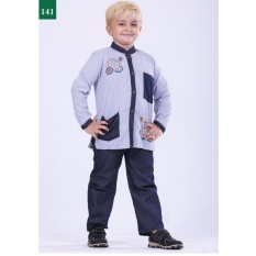 Garsel Fashion Baju Setelan Muslim Anak Laki-Laki FWR 0748 - BIRKOM Bahan cotton + denim