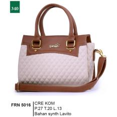Garsel Fashion Frn 5016 Tas Handbag Bisa Selempang Wanita-Synth Lavito-Bagus(Cream Kombinasi)